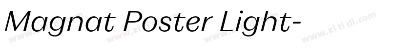 Magnat Poster Light字体转换